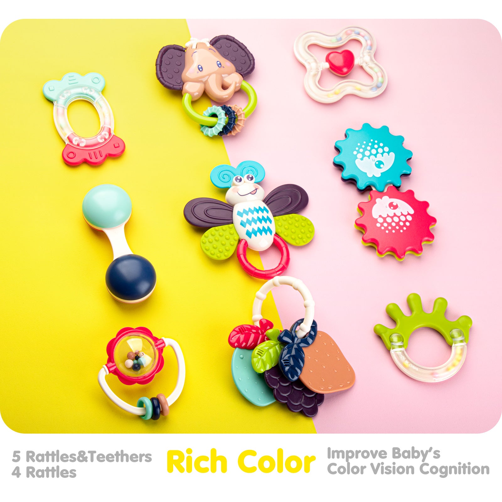 Teething Toys for Babies 0-6 Months