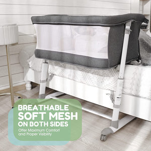 Bedside Bassinet with Wheels